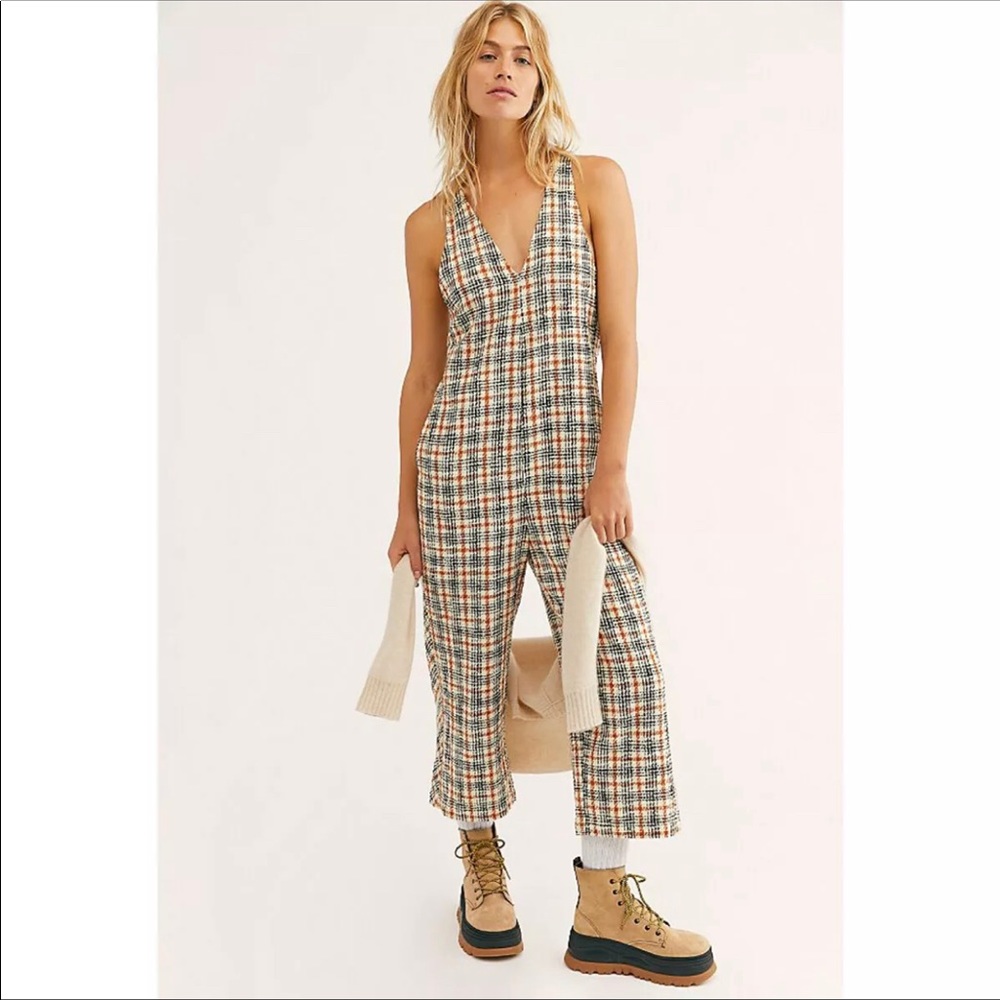 Free People Mulholland Cross Back Jumpsuit NWT